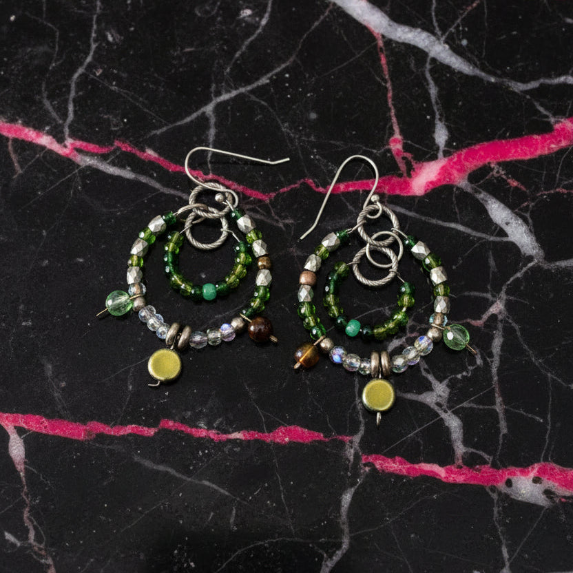 Namaste Vibes Czech Glass Dangle Earrings