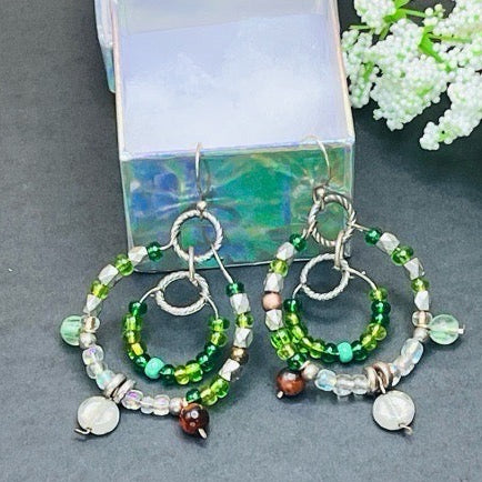 Namaste Vibes Czech Glass Dangle Earrings