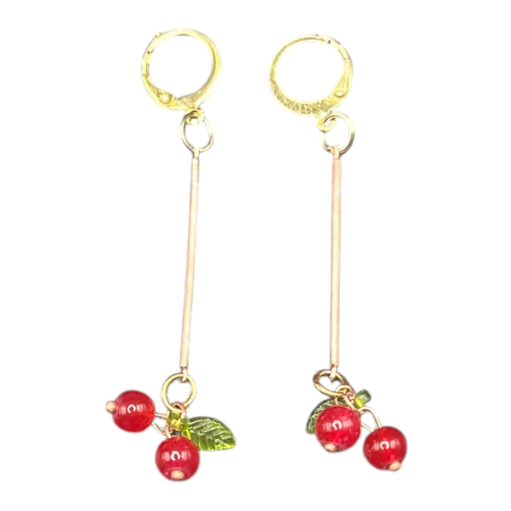 Cherry-14k-Gold-Dangle-Earrings
