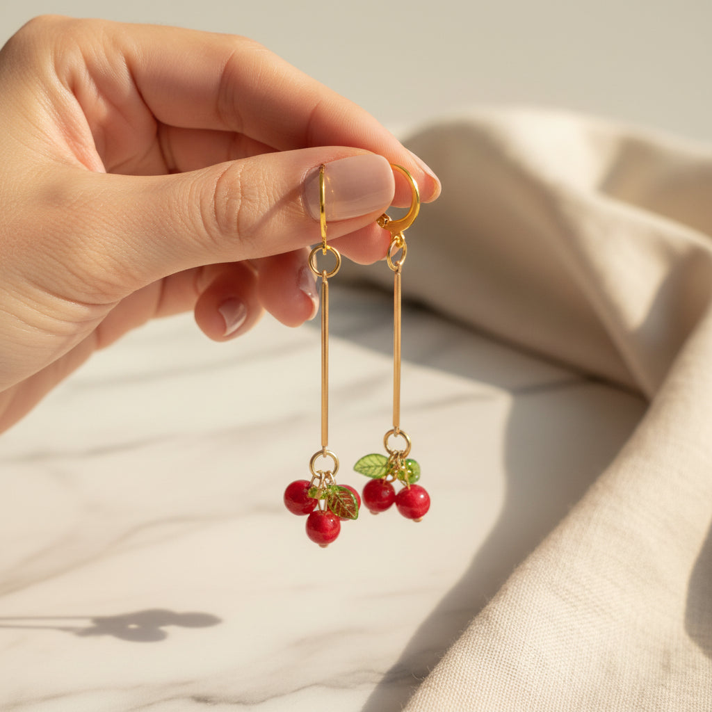 Cherry-14k-Gold-Dangle-Earrings